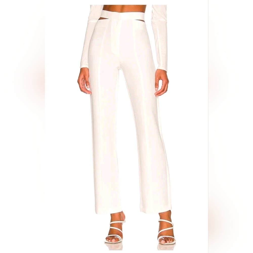 Bardot “Kylie Cut Out Pant” – Ivory – Size XL (AU 14 / US 10 / EU 42)